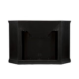 SEI Furniture Claremont Convertible Corner Electric Fireplace Media Stand with Storage, Black SEI Furniture