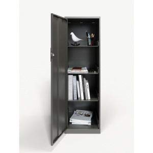 Lorell LYS SOHO Steel Storage Cabinet, 46.4" Graphite Lorell