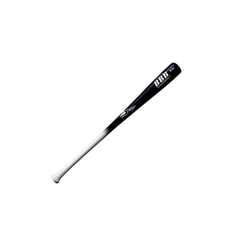 BamBooBat by Pinnacle Sports Equipment INC. Adult Quadcore Bamboo Baseball Bat with Cupped End, White Handle/Black Barrel, 32" BamBooBat