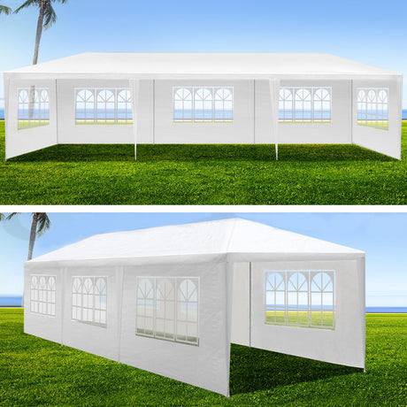 10x30' Outdoor Garden Gazebo Wedding Party Tent Canopy with 8 Removable Sidewalls HouseOfZazla