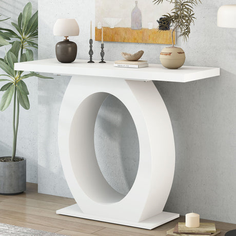 Console Table With Oval Base And Reinforced Bottom Plate HouseOfZazla