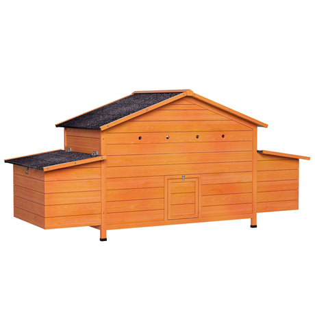 70" Large Wooden Chicken Coop with 2 Nesting Boxes HouseOfZazla
