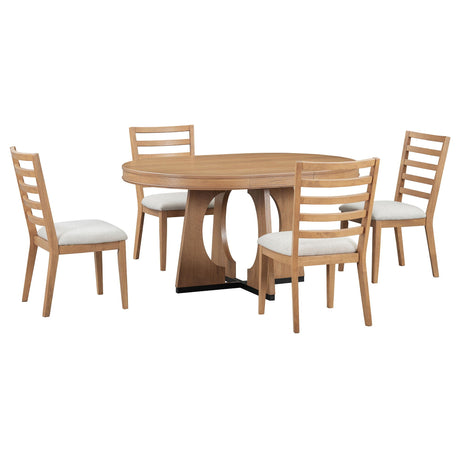 Round Dining Table Set For 4 With Chairs HouseOfZazla