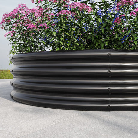 2PCS 47.24" Round Raised Garden Beds for Outdoor Gardening HouseOfZazla