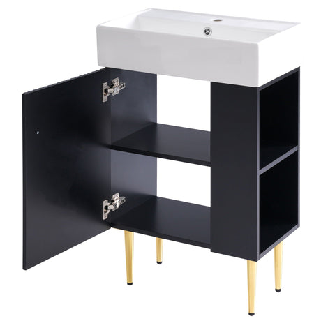 Bathroom Vanity, Combo Cabinet, Bathroom Storage Cabinet, Single Ceramic Sink HouseOfZazla