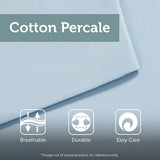 3 Piece Cotton Jacquard Comforter Set Aqua Full/Queen