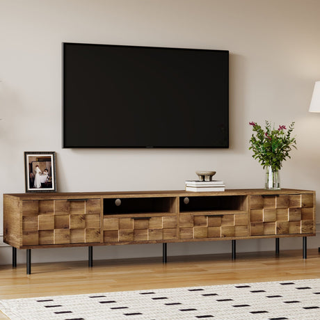 TV Stand With 2 Drawers, Media Console Table, Storage Cabinet With Cable Management HouseOfZazla