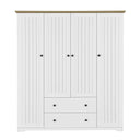 4 Door Wardrobe Armoire With 2 Drawers HouseOfZazla