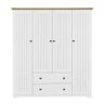 4 Door Wardrobe Armoire With 2 Drawers HouseOfZazla