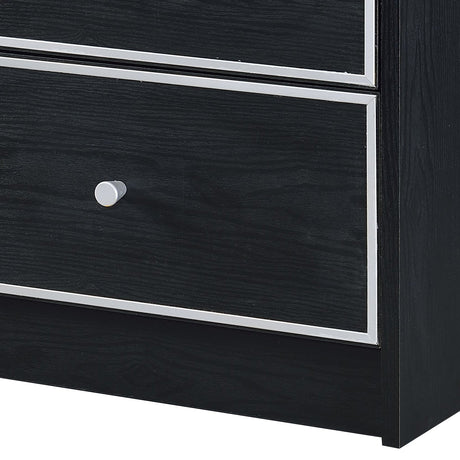 Modern Black Nightstand Table HouseOfZazla