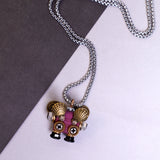 Handcrafted Wooden Bot Necklace, Keychain, or Mini Decor