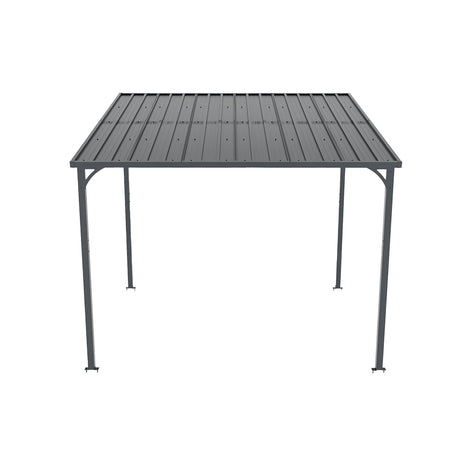 Outdoor Pergola 8' x 10' Metal Inclined Roof HouseOfZazla
