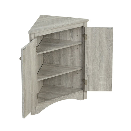 Triangle Bathroom Storage Cabinet With Adjustable Shelves, Freestanding Floor Cabinet For Home Kitchen HouseOfZazla