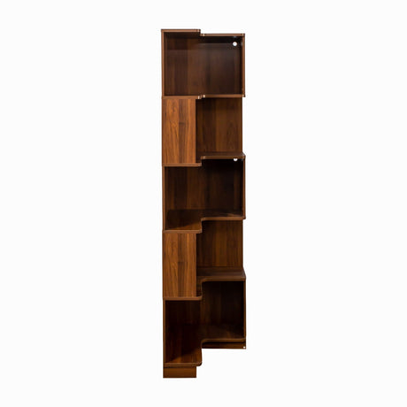 Corner Book Shelf - 5 Tier Corner Bookshelf HouseOfZazla