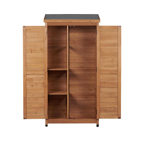 Outdoor Storage Shed With Vertical Tool Cabinet For Backyard HouseOfZazla
