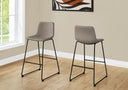Bar Height Office Chair with Curved Backrest and Leather-Look Upholstery HouseOfZazla