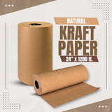 (24" x 1200 ft) - Natural Kraft Paper, 30 Lb. Basis Weight ANF BRANDS