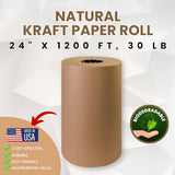 (24" x 1200 ft) - Natural Kraft Paper, 30 Lb. Basis Weight ANF BRANDS