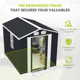 Campcraft 8x6 FT Outdoor Metal Storage Shed