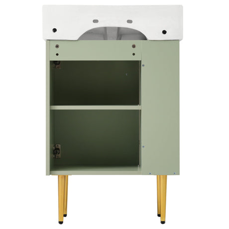 Bathroom Vanity, Combo Cabinet, Bathroom Storage Cabinet, Single Ceramic Sink HouseOfZazla