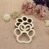 24Pcs Paw Shaped Wooden Cutouts Dog Cat Claws Cutouts Unfinished Wood Pet Paw DIY Craft Decoration, 3.1X3.3 In WoodArtSupply