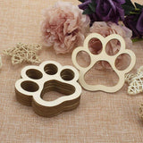 24Pcs Paw Shaped Wooden Cutouts Dog Cat Claws Cutouts Unfinished Wood Pet Paw DIY Craft Decoration, 3.1X3.3 In WoodArtSupply