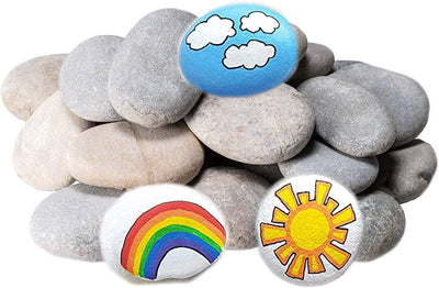 24PCS River Rocks for Painting DIY & Smooth Kindness Rocks for Arts Stone 2-3Inches