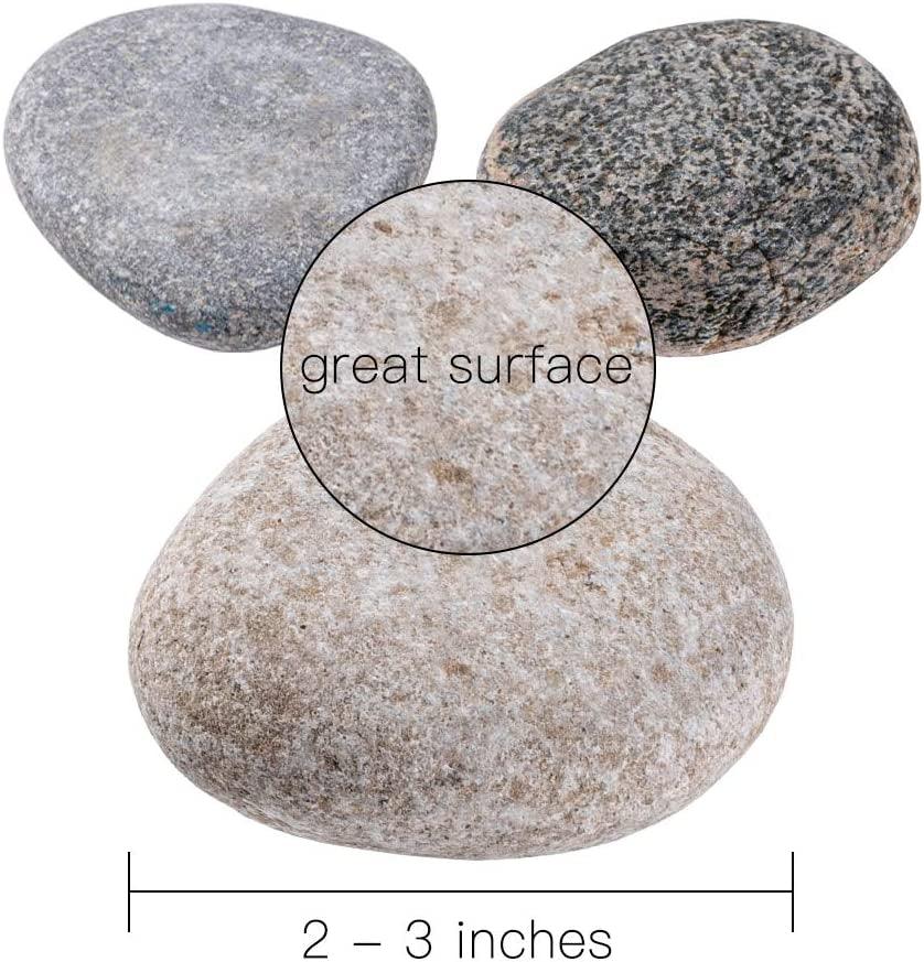 Craft Rocks For Rock Painting, 7 Smooth Flat Surfaced Stones For Kindness  Stones And Rock Painting, 2 - 3.5 Inch River Rocks 