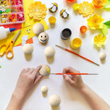 250 Pieces Wooden Balls Unfinished round Wood Balls Craft Small Assorted Spheres in 7 Sizes DIY Craft Projects Jewelry WoodArtSupply