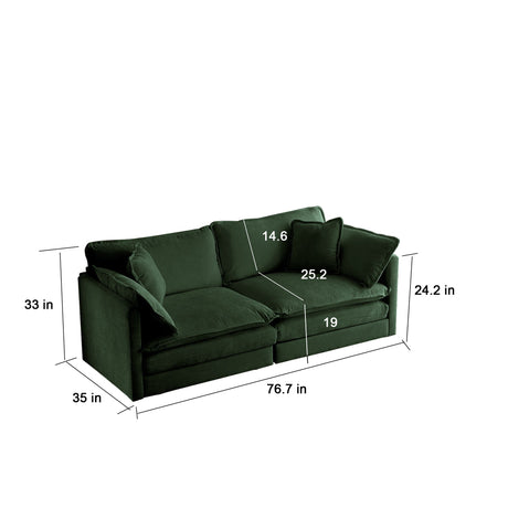 Modern Fabric Loveseat Sofa Couch for Living Room HouseOfZazla