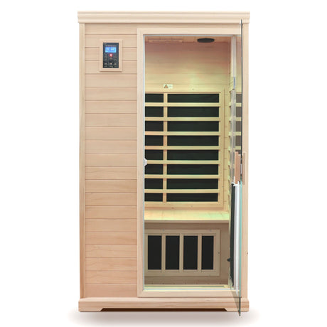 2 Person Far Infrared Hemlock Indoor Sauna Room - Natural HouseOfZazla