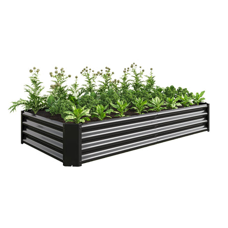 Raised Garden Bed Outdoor 6×3×1 ft Metal Raised Rectangle Planter Bed HouseOfZazla