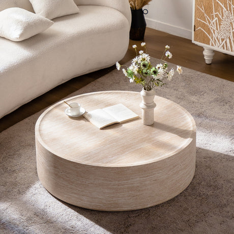 39.37" Round Coffee Table with Mars Pattern HouseOfZazla