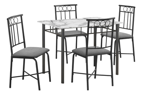 5 Pieces Dining Table Set, Small, Rectangular HouseOfZazla