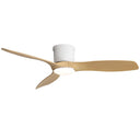 Flush Mount Ceiling Fan With Dimmable LED Light, 3 Blades, Reversible DC Motor HouseOfZazla