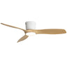 Flush Mount Ceiling Fan With Dimmable LED Light, 3 Blades, Reversible DC Motor HouseOfZazla