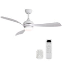 Ceiling Fan With 3 Blades, Remote Control, Reversible DC Motor, Noiseless Operation, 3 Downrods HouseOfZazla