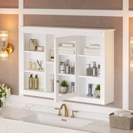 Wall Mounted Bathroom Storage Cabinet With Mirror HouseOfZazla