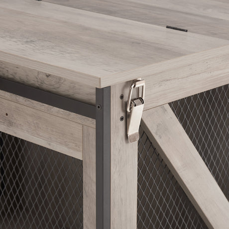 Farmhouse Dog Cage Crate Furniture with Sliding Barn Door HouseOfZazla