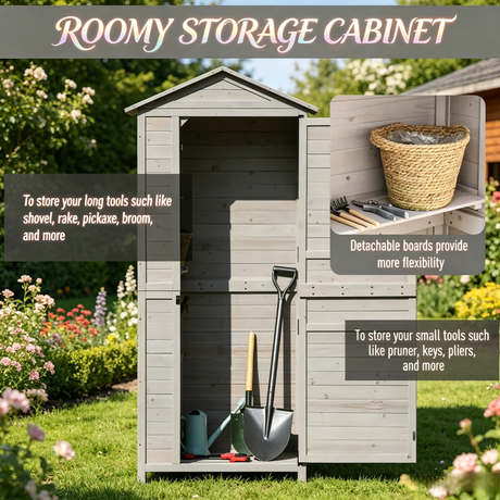 Outdoor Storage Shed with Tilted Tin Roof HouseOfZazla