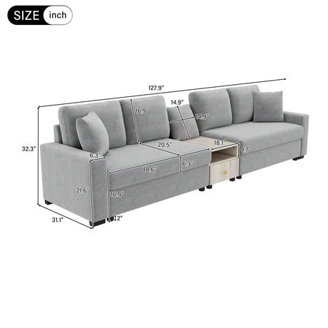 Modular Sofa Couch With Storage Armrest And Center Console HouseOfZazla