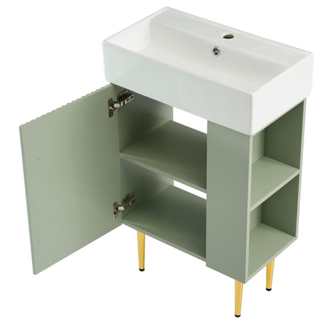 Bathroom Vanity, Combo Cabinet, Bathroom Storage Cabinet, Single Ceramic Sink HouseOfZazla