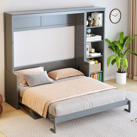 Sturdy Murphy Bed With Desk And Bookshelf HouseOfZazla