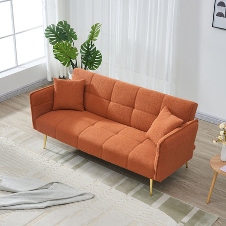 Convertible Double Futon Sofa Bed With Folding Armrests For Living Rooms HouseOfZazla
