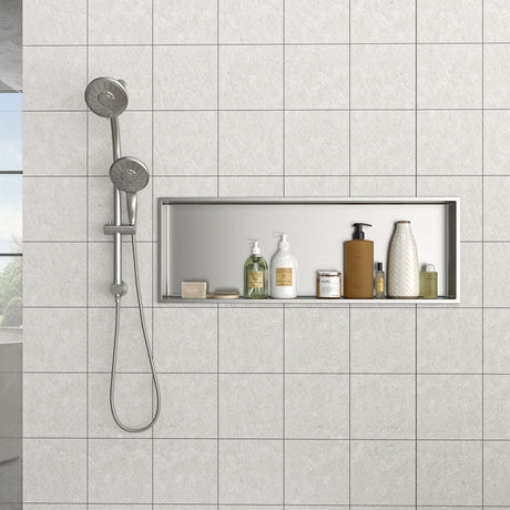 Stainless Steel Shower Niche With Seamless Design For Bathroom Storage HouseOfZazla