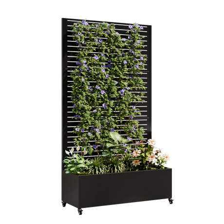 Metal Planter Box with Trellis, 73' x 35' x 16" Raised Garden Bed HouseOfZazla