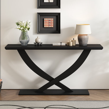 Console Table With Cross Leg Base and Reinforced Support Plate HouseOfZazla