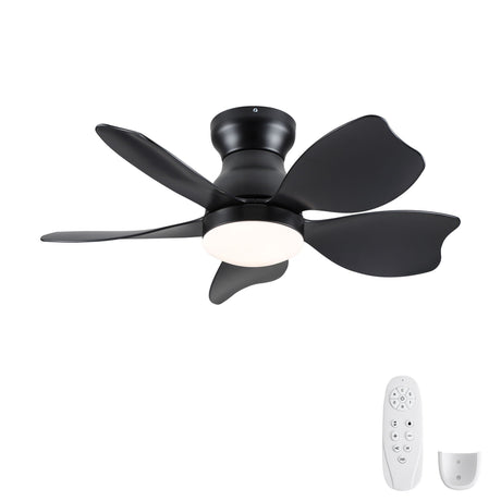 Low Profile Flush Mount Ceiling Fan With Light HouseOfZazla