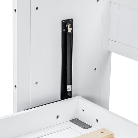 Murphy Bed With Desk, LED Light And USB Charging Station HouseOfZazla