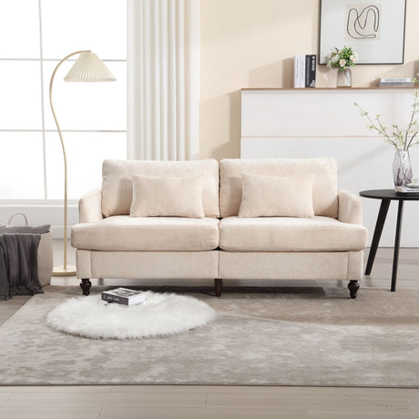 Mid Century Modern Fabric Loveseat Sofa, 2 Seat Upholstered Couch HouseOfZazla